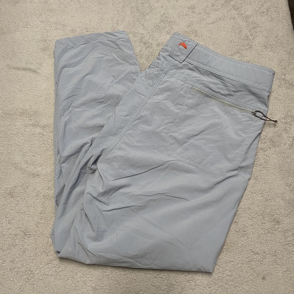 Simms Fishing Pants Mens XXL Light Blue Nylon Lightweight Outdoors